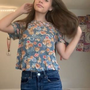 Floral off the shoulder top